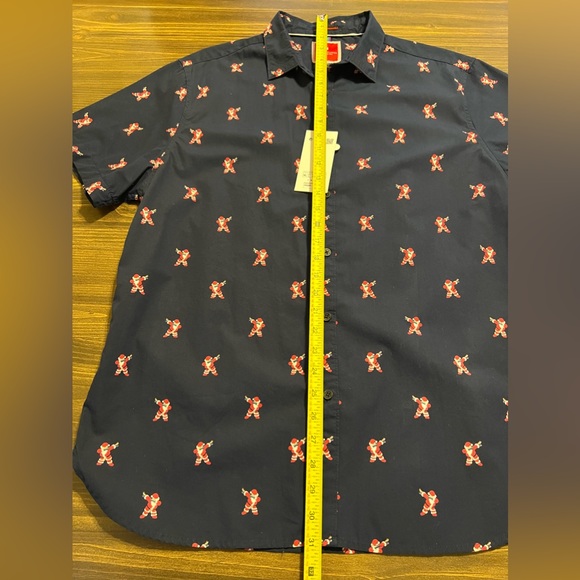 NWT Denim & Flower Button Up Shirt XL Ricky Singh Christmas Santa Claus Pride - Picture 8 of 11